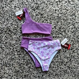 Danielle Brown x Jack’s Swimwear Purple 2-piece Swimsuit + Extra Bottoms S / XS
